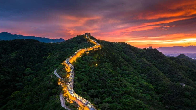 Beijing:Badaling Night Great Wall Ticket, Tour & Show - What You Actually Walk: The North and South Fourth Towers Area
