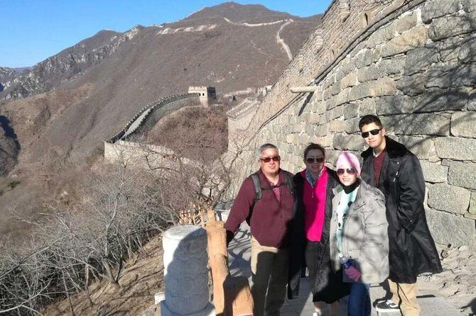 Great Wall & Forbidden City Layover Small Group Tour (9AM-5PM) - Mutianyu Great Wall: two hours, tickets included, guide doing the heavy lifting